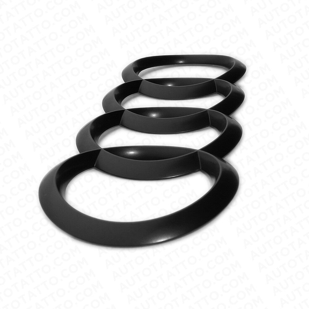 12-18 Audi A7 S7 RS7 Rear Liftgate Trunk Sign Logo Ring Badge Emblem Matte Black