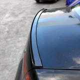 Universal 4.9ft Carbon Fiber PU Car Rear Roof Trunk Spoiler Wing Lip Sticker Kit