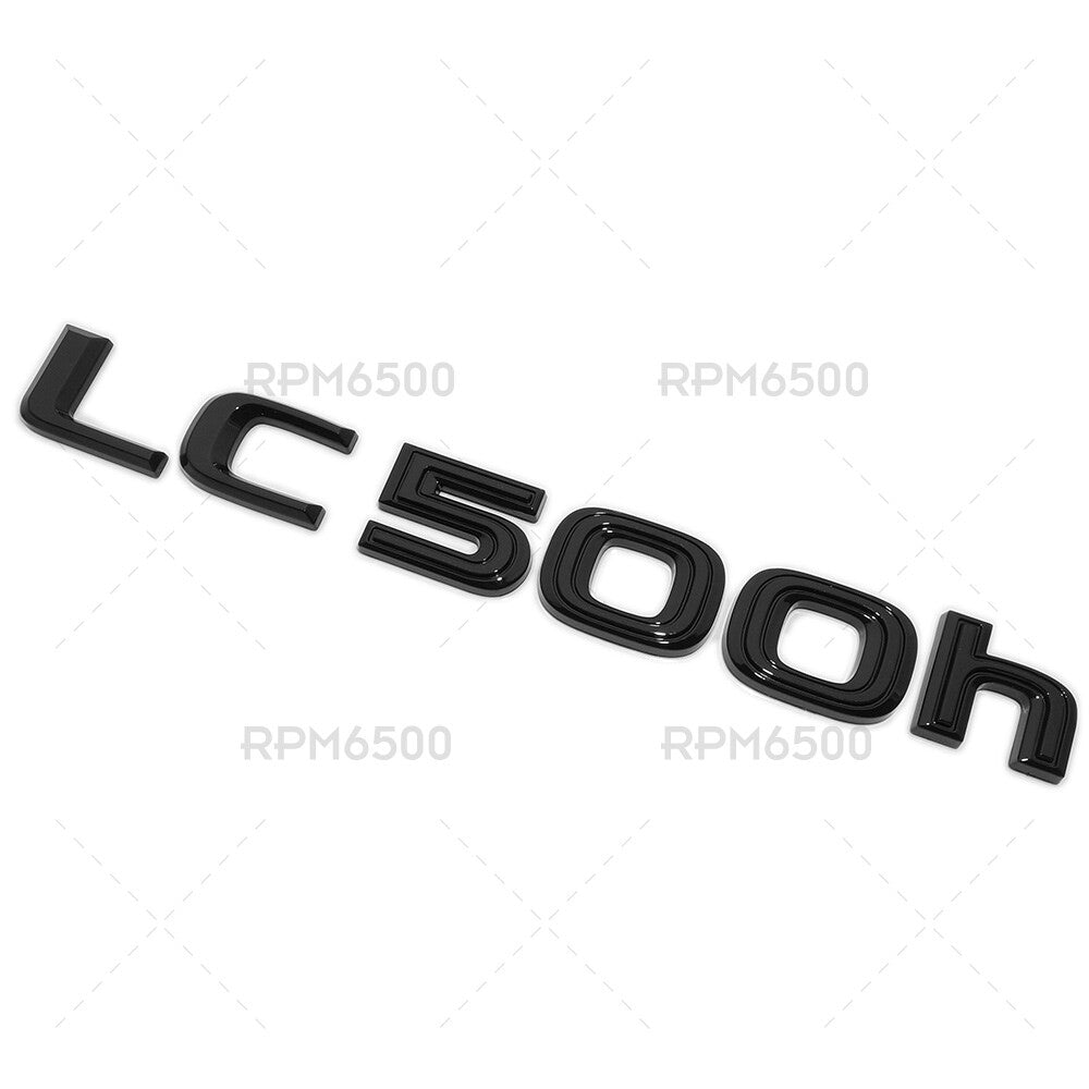 Lexus Trunk Rear LC 500h Letter Logo Badge Emblem Replace F-Sport Gloss Black