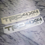 2x 3D TRD 4x4 Sport Dark Grey Pickup Side Bed Truck Logo Sticker Decal Limited