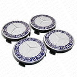 4x Mercedes Wheels Center Cap Hub Star Laurel Wreath Cover Inserts Sport AMG Set