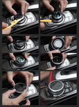 Decoration Replace Small Multimedia Knob Cover iDrive Button for BMW F10 F20 F30