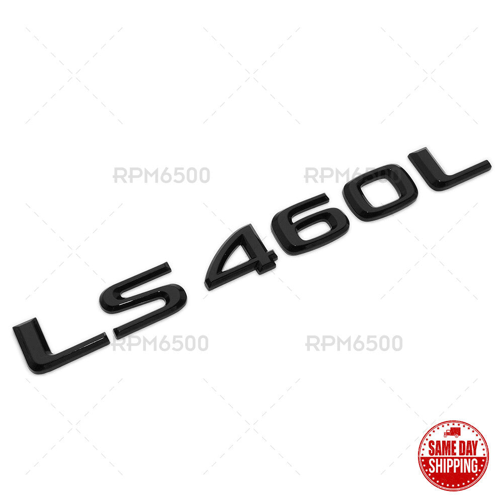 Lexus Rear Turnk Lid Gloss Black LS 460 L Letter Logo Badge Emblem Car Replace
