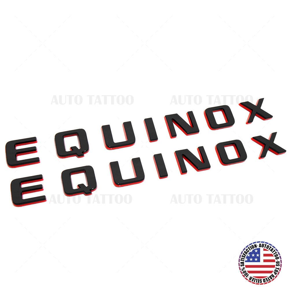 2x Chevy Equinox Front Door Nameplate Letter Logo Badge Emblem Sport Redline