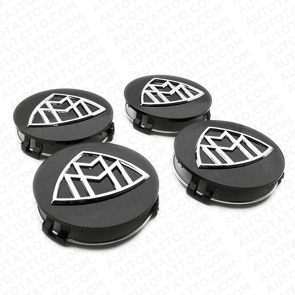 4x Mercedes Maybach Wheels Center Cap Hub Cover Inserts Replacement Sport Black