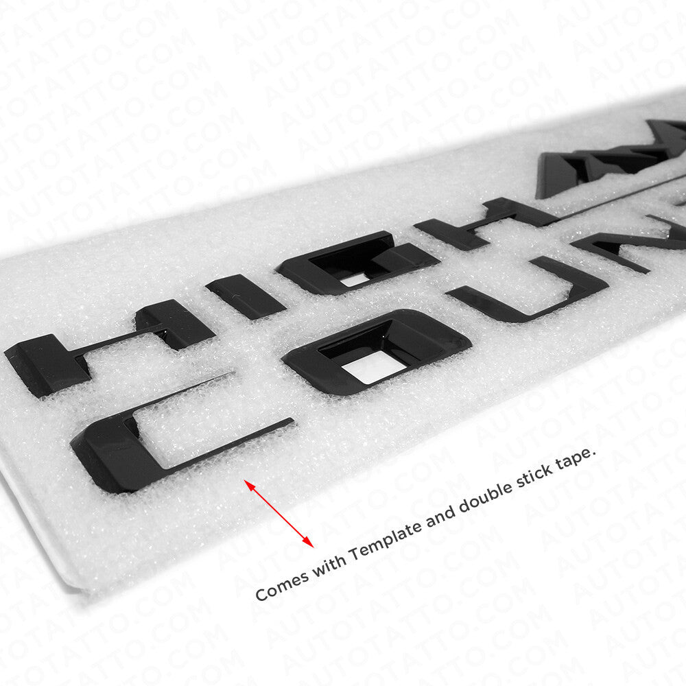 19-21 Gloss Black Tahoe Silverado High Country Fender Letter Logo Emblem Badge