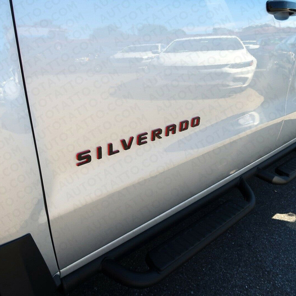 For Chevy Redline Silverado Fender Tailgate Logo Nameplates Letter 3D Emblem