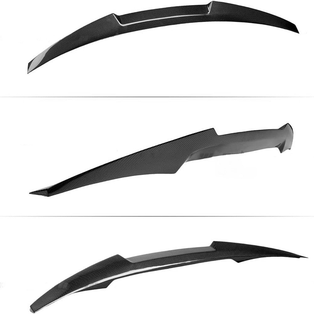 17-25 Audi A4 S4 B9 M4 Style Carbon Fiber Highkick Rear Trunk Spoiler Wing Lid