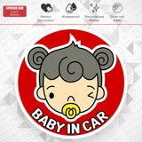 Cute Baby Girl in Car Sticker Decal Kid on Board Truck Van Trunk Window Decorate