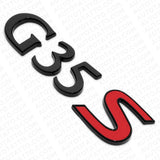 For Infiniti G35s Rear Trunk Letter Badge Emblem Nameplate Sport Gloss Black