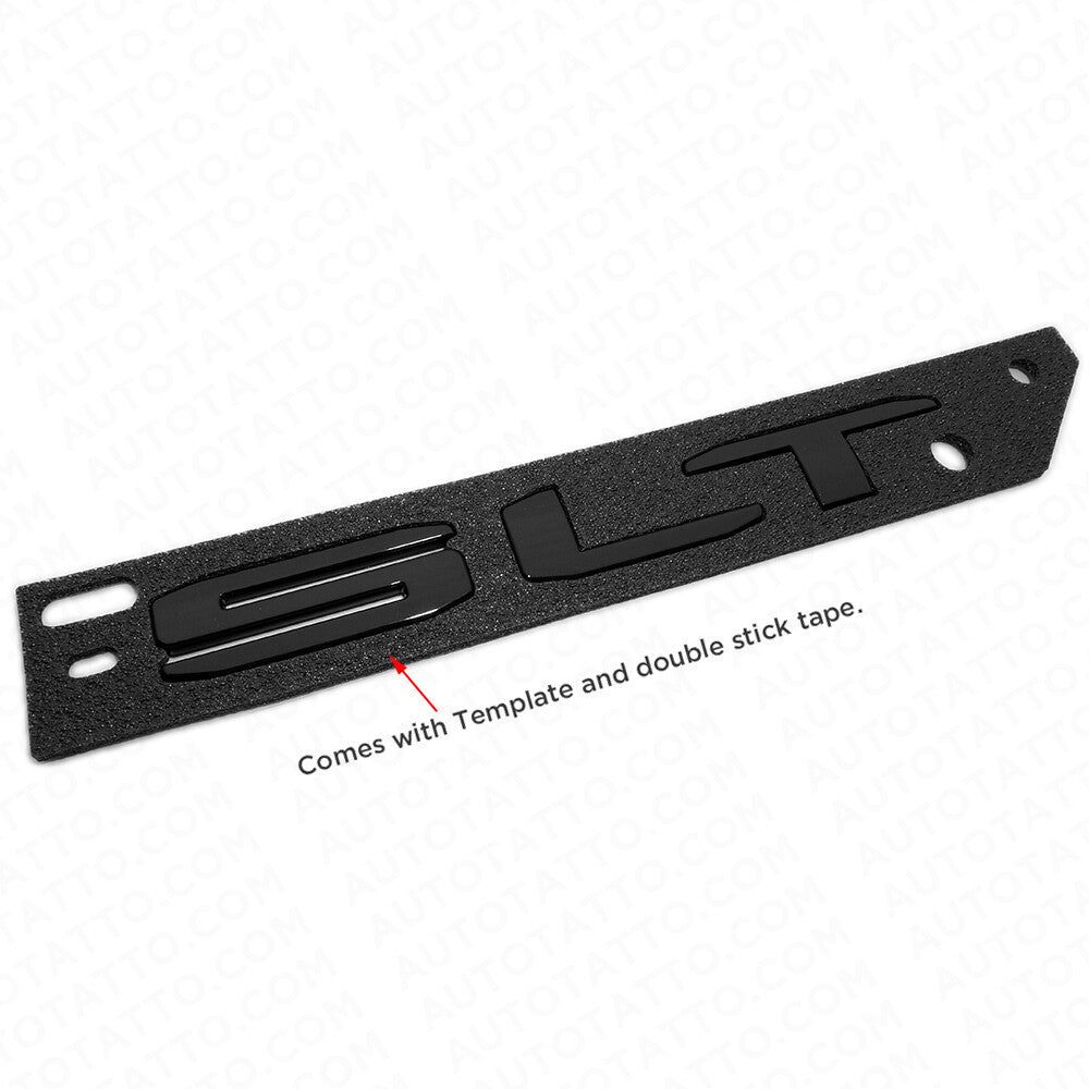 19-21 GMC Sierra Tailgate SLT Logo Emblem Pickup Badge Nameplate Gloss Black