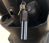 2 Pack American Flag Keychain Tag with 4 Pack American Flag Valve Stem Caps Gift