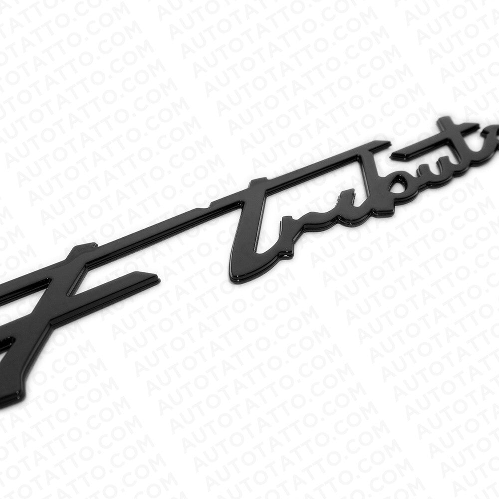 For Maserati Ghibli Levante Grecale Fender F Tributo Emblem Badge Gloss Black