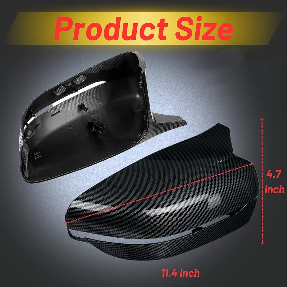 17-23 BMW G20 G30 G11 G12 M Style Carbon Fiber Replace Side Mirror Cover Cap