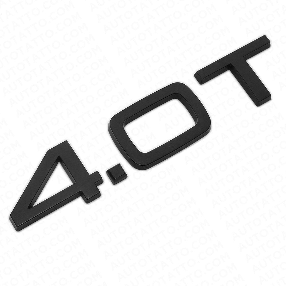 Audi Car Rear Trunk Deck Lid 4.0T Turbo Nameplate Emblem Badge Matte Black Sline