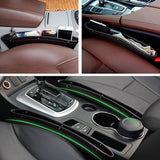 2x Leather Catch Caddy Car Seat Console Gap Filler Side Organizer Pocket Storage