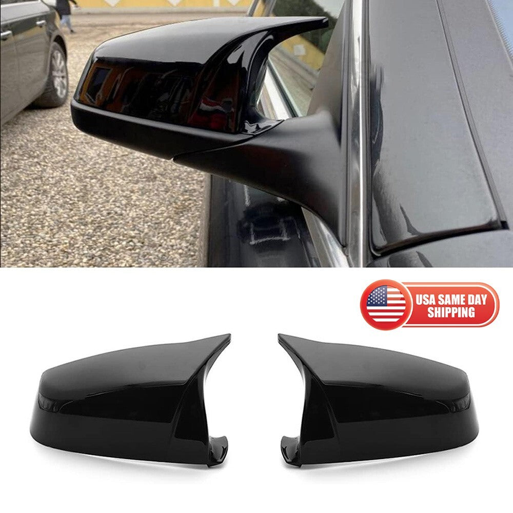 Gloss Black Side Mirror Cover For 2007-2013 BMW E60 F07 F10 E63 E64 F12 F13