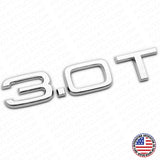 Audi Car Rear Trunk Deck Lid 3.0T Turbo Nameplate Emblem Logo Badge OEM Chrome