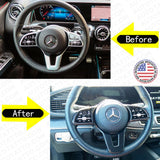 Mercedes A C CLA GLB GLC GLE Carbon Fiber Style Steering Wheel Cover Trim Sport