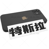 Tesla Rear Chinese 特斯拉 3D Decal Nameplate Logo Badge Emblem Decorate Matte Black