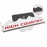 14-19 Chevy High Country Front Door Tailgate Letter Logo Emblem Badge Chrome Red