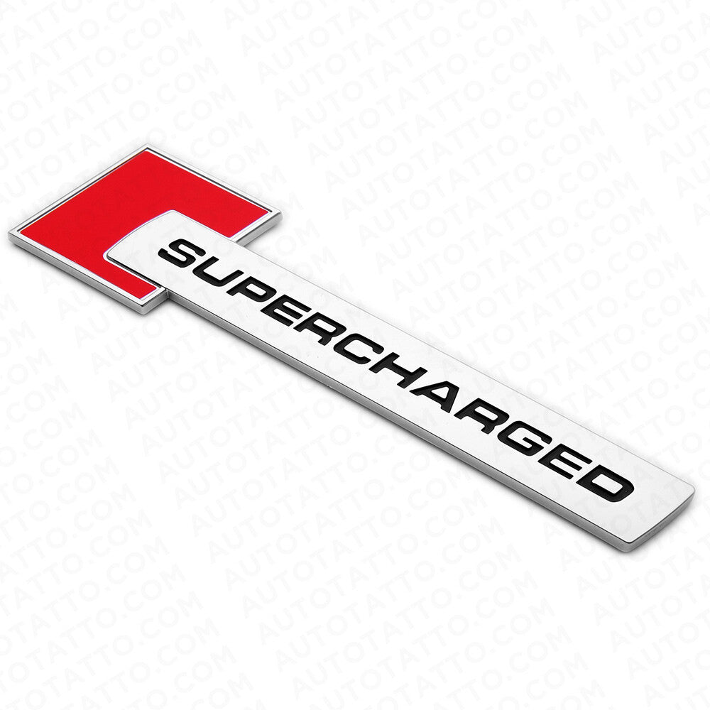 For Audi Supercharged Side Fender Marker Logo Emblem Badge Decoration OEM ABS