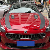 Fit Stinger Car Rally Racing Stripes Front Hood Carbon Fiber Decal Wrap Sticker