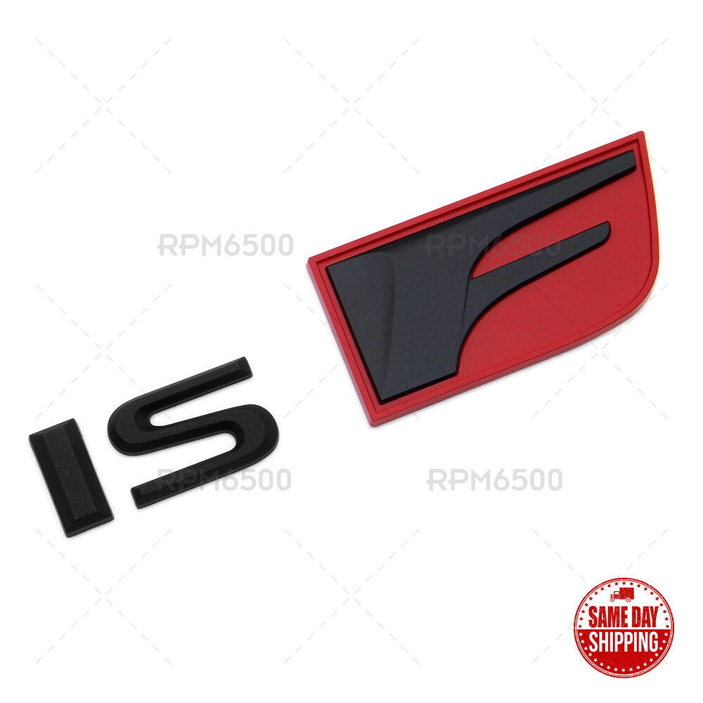 For Lexus Trunk Lid  IS F ISF Letter Logo Badge Decal Emblem Car F-Sport Black
