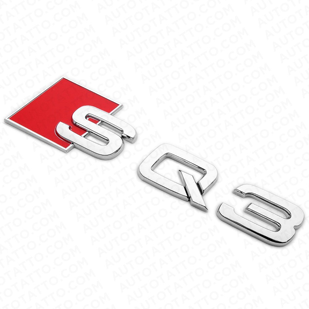 Audi SQ3 Chrome Rear Letter Liftgate Nameplate Trunk Emblem Badge Sport Sline