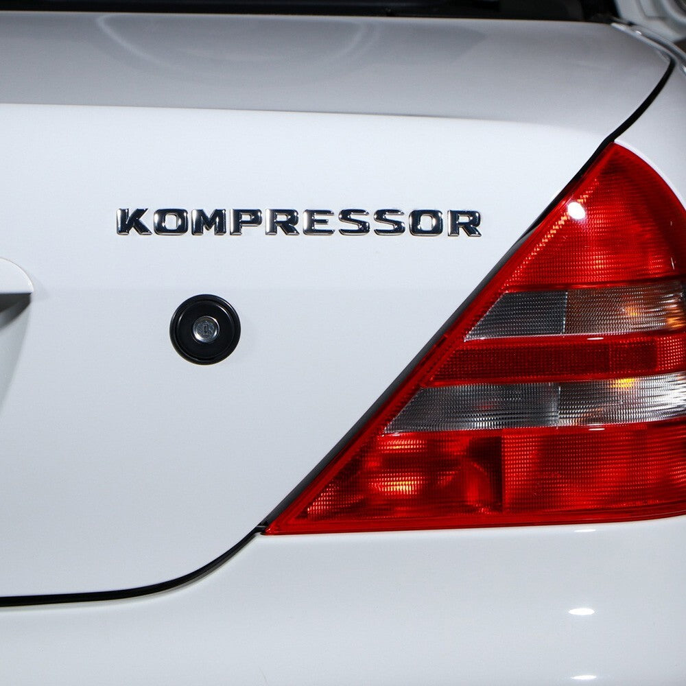 Mercedes 99-05 Gloss Black Kompressor Trunk Luggage Lid Logo Emblem Badge Sport