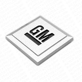 GM Logo Mark of Excellence 1.25" Fender Door Nameplate Emblem Badge Chrome Black
