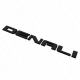 2x Denali Door Tailgate Letter Nameplate Emblem HD Badge GMC 3D HD Gloss Black