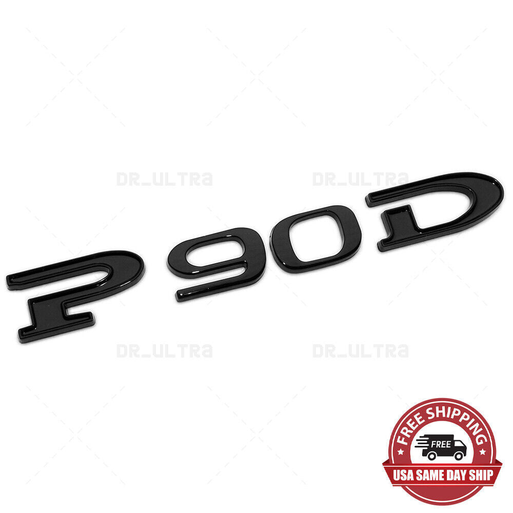 Tesla Rear Liftgate Lid Model P90D Nameplate Logo Badge Emblem Sport Gloss Black