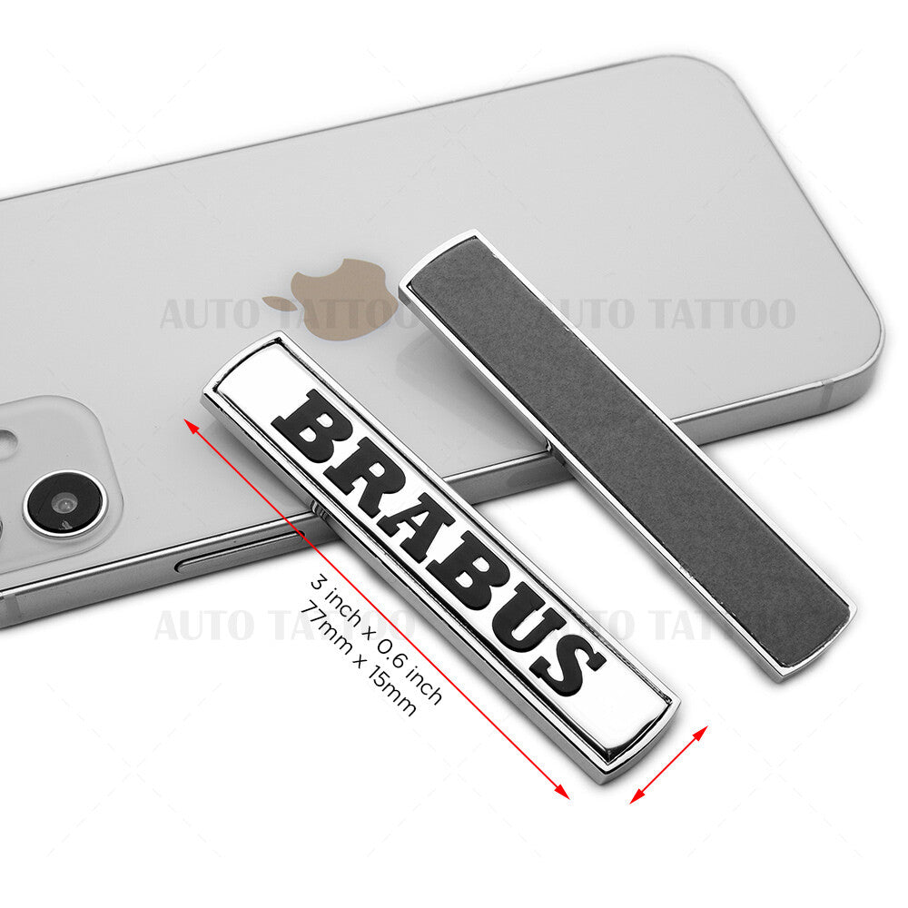 2x Mercedes Brabus Side Fender Marker Logo Badge Emblem Nameplate Sport Decorate
