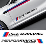 2x For BMW Performance Limited Edition Car Door Decal Sticker Waist Line Sport