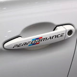 4PCS for BMW Car Decals M Performance Door Handle Sticker Car Body Decal Sport