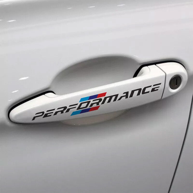 4PCS for BMW Car Decals M Performance Door Handle Sticker Car Body Decal Sport