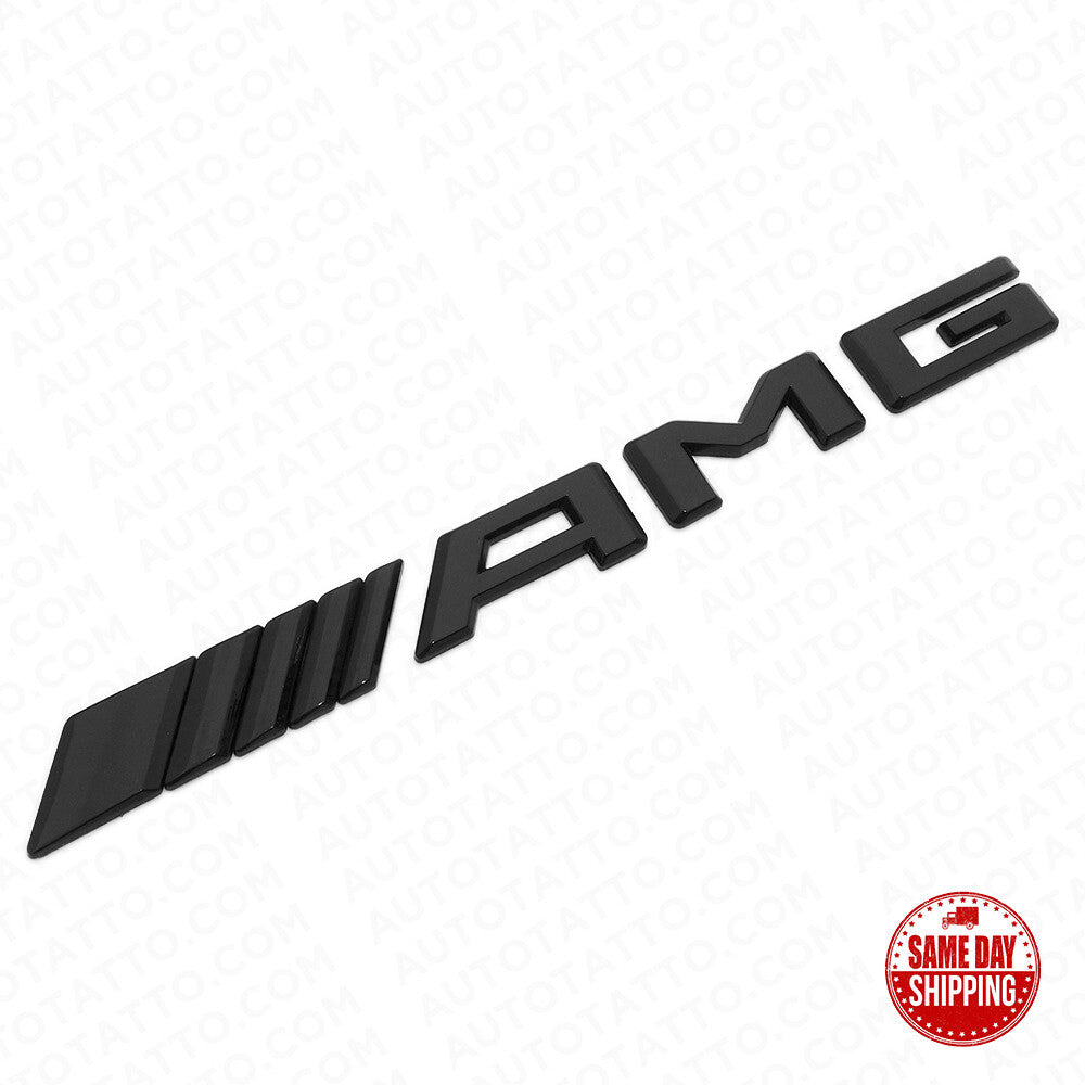 17+ Mercedes AMG Trunk Emblem Logo 3D Sticker Badge Decoration Sport Gloss Black