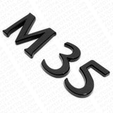 For Infiniti M35 Rear Trunk Logo Letter Badge Emblem Nameplate Sport Gloss Black