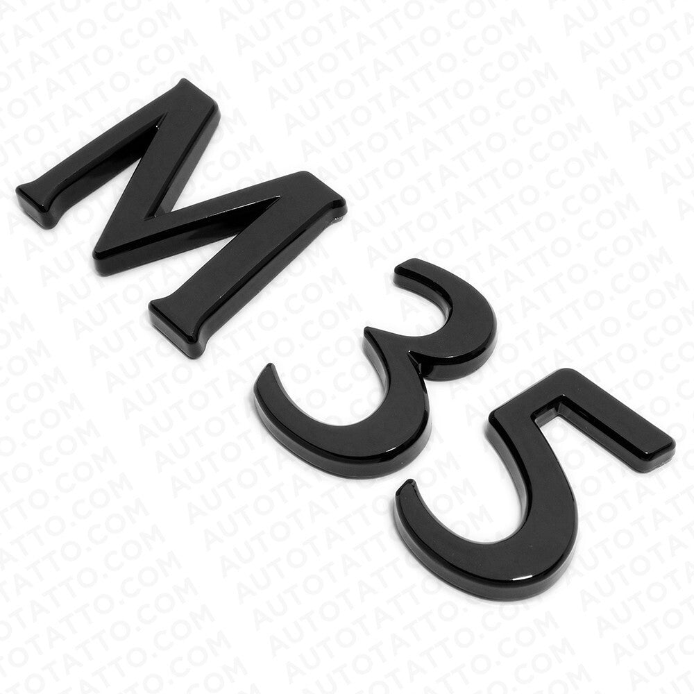 For Infiniti M35 Rear Trunk Logo Letter Badge Emblem Nameplate Sport Gloss Black