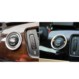 For BMW E90 E92 E93 Engine Switch Start Stop Button Carbon Fiber Sticker Badge
