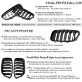 Front Kidney Grill for BMW 5 Series F10 F11 550i 535i 528i M5 Gloss Black Grille