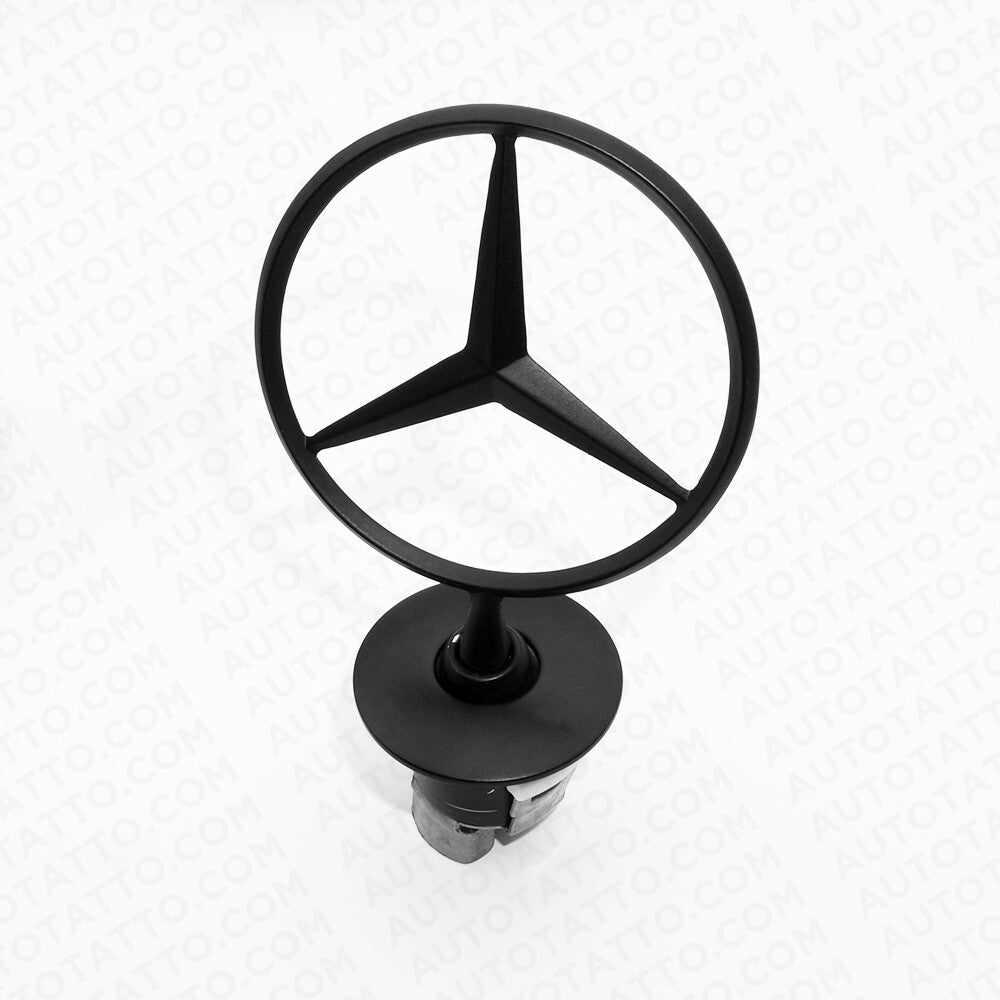 Mercedes-Benz OEM Black Front Hood Ornament Mounted Star Logo Badge Emblem A221