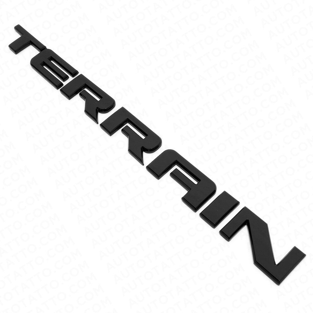 GMC Terrain Front Door or Rear Liftgate Nameplate  Emblem Decorate Gloss Black