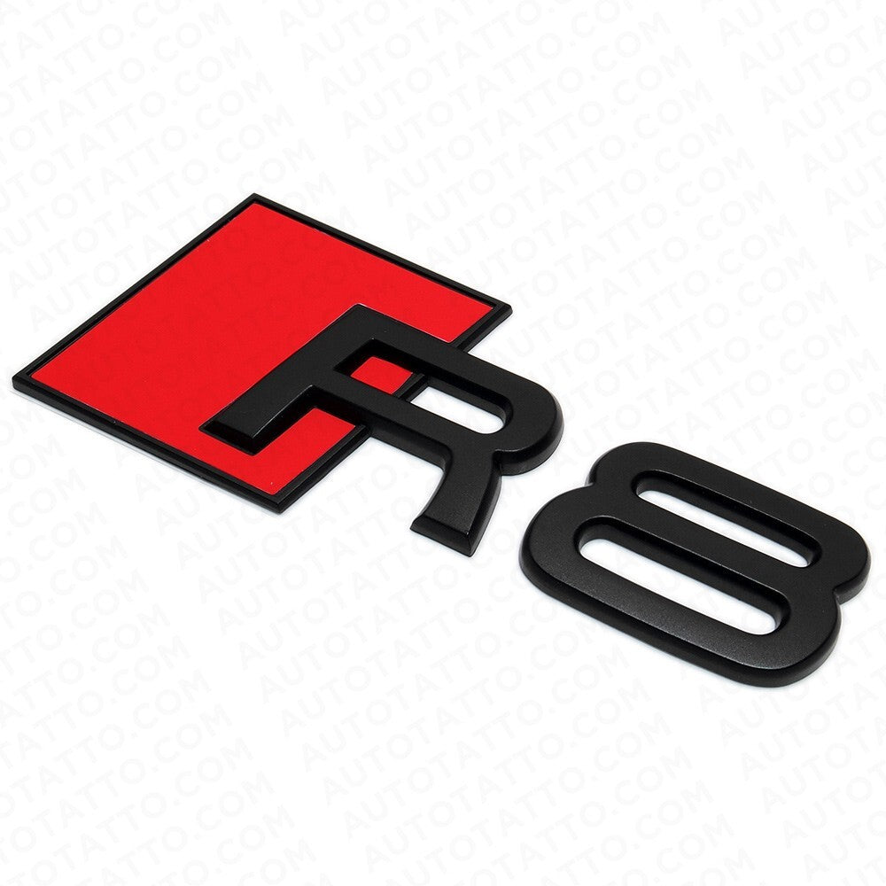 Audi R8 Matte Black Rear Letter Trunk Lid Nameplate Trunk Emblem Badge Sport