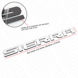 3x GMC 07-20 Sierra OEM Chrome Front Door Tailgate Badge Logo Emblem Nameplate