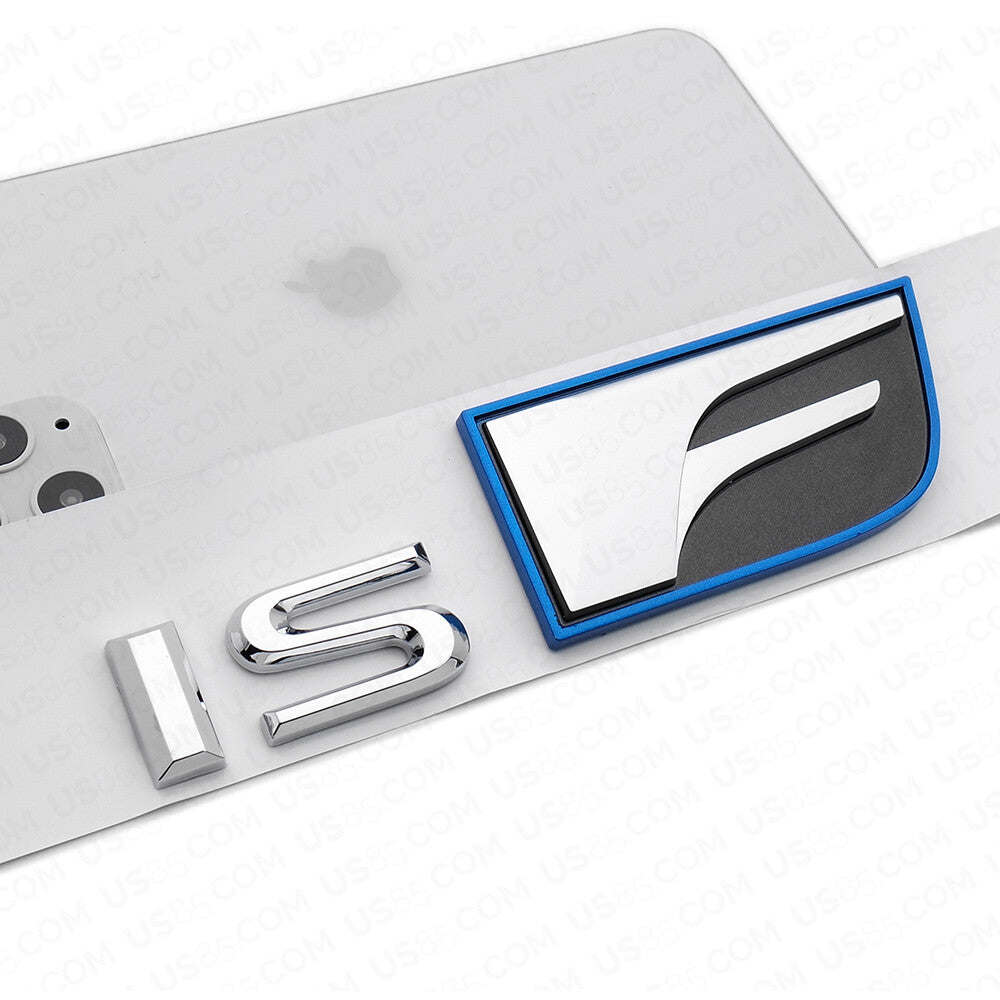 For Lexus Trunk Lid  IS F ISF Letter Logo Badge Decal Emblem Car F-Sport Chrome