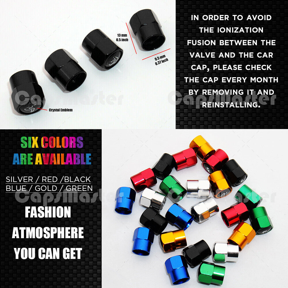 Fit Bmw M Performance Car Wheels Tire Air Hex Valve Caps Stem Dust Cover Sport