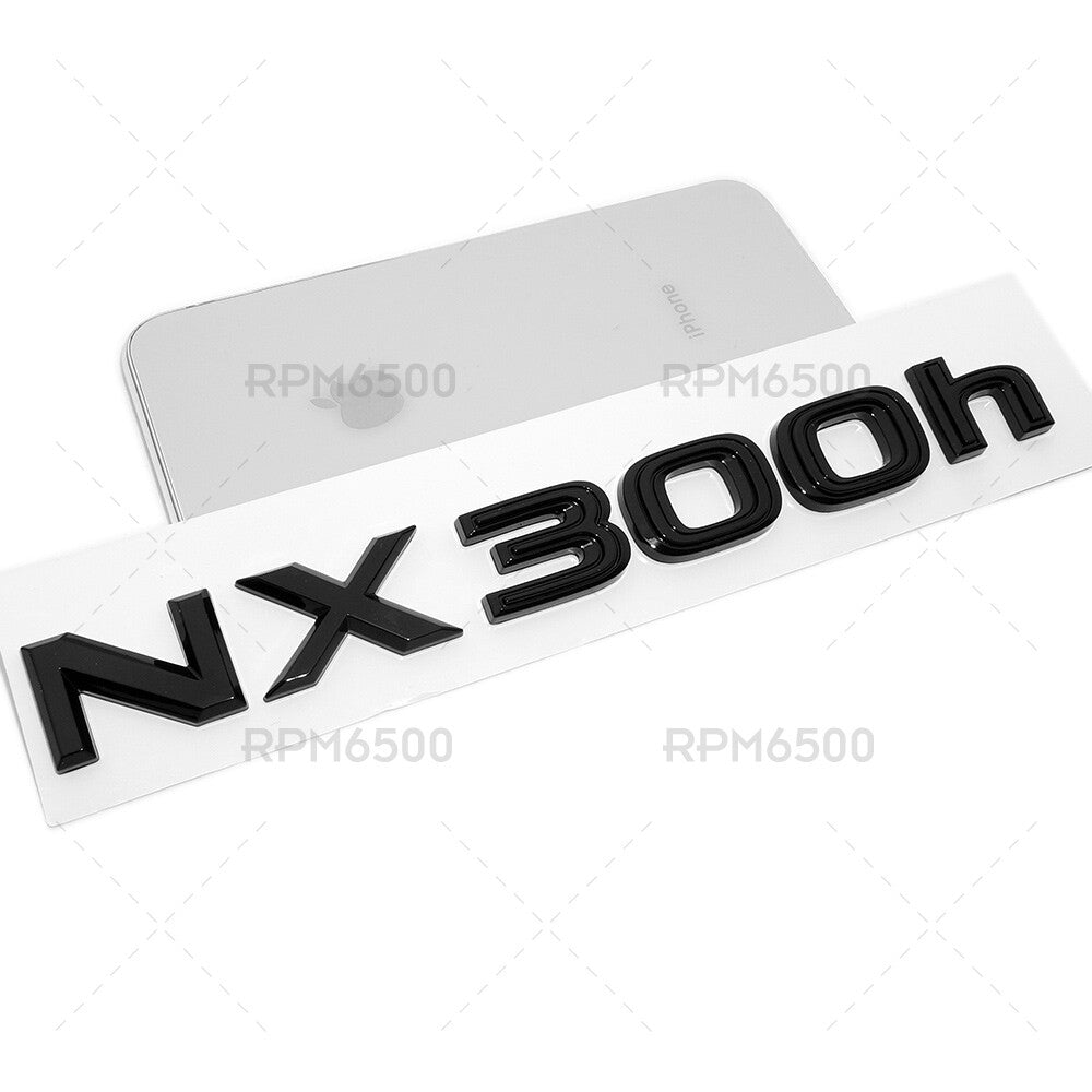 Lexus Liftgate Gloss Black NX 300h Letter Logo Badge Car Emblem Replace F-Sport