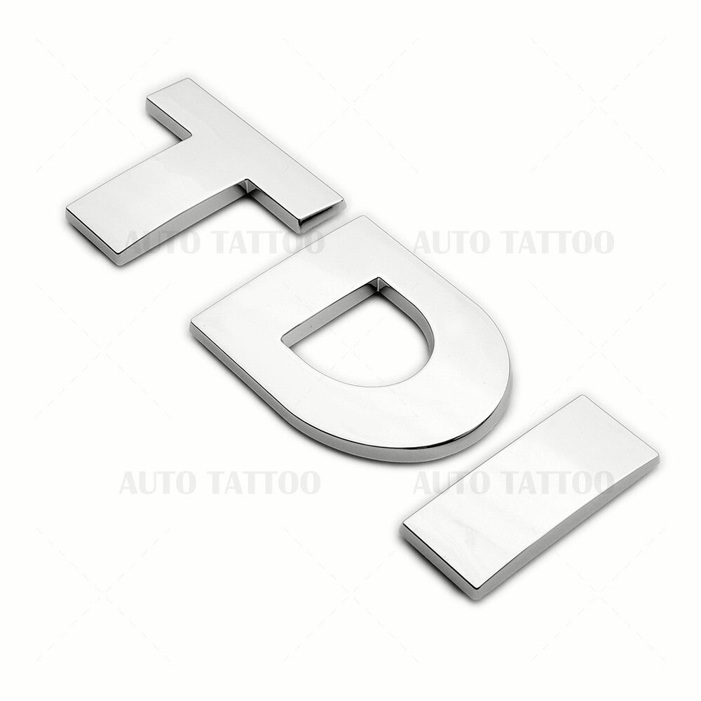 Volkswagen TDI Rear Truck Boot Lid Nmaeplate Badge Emblem Chrome